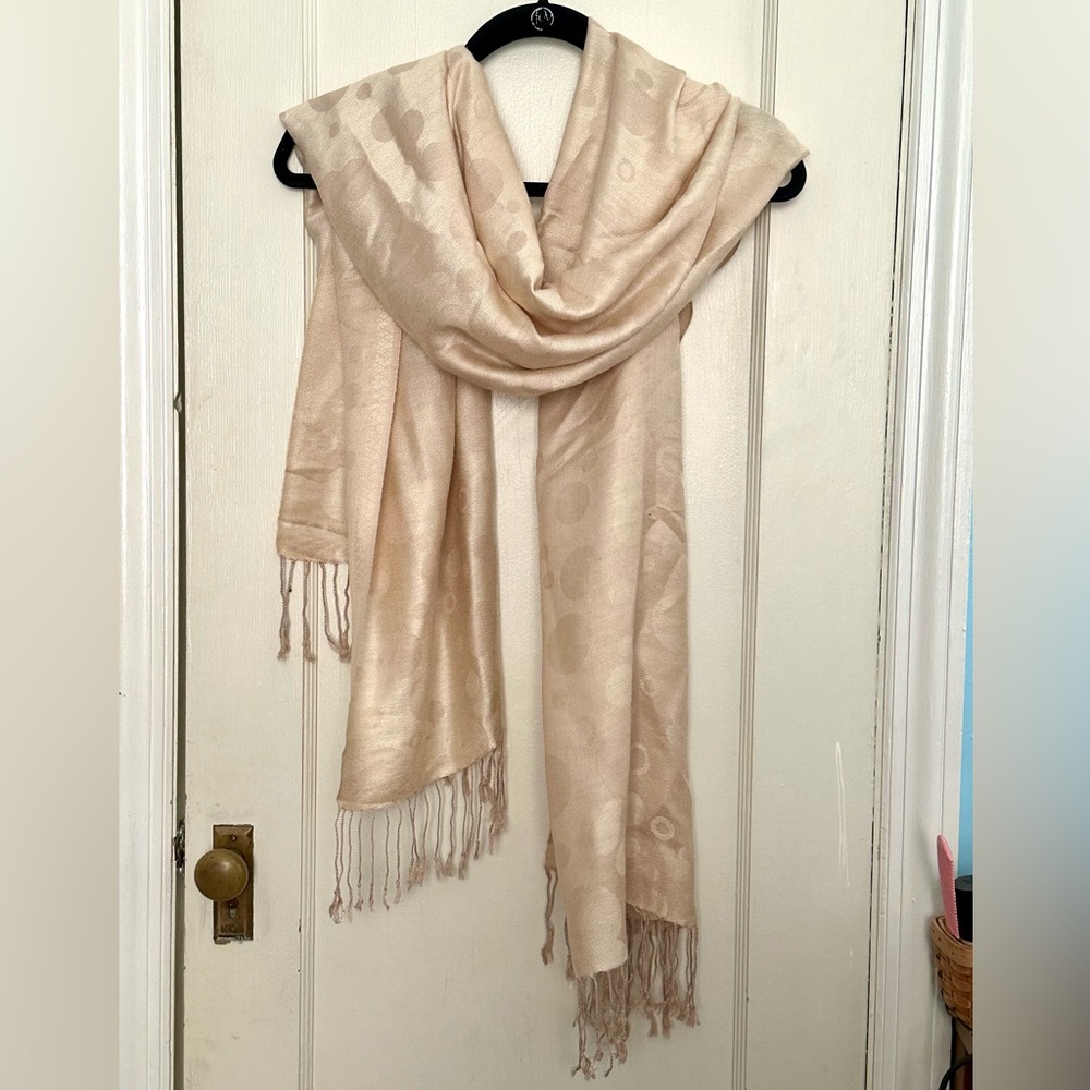Pashmina Scarf/Shawl - Bubble Pattern, 70% Pashmina, 30% Silk